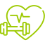 A green color heart illustration